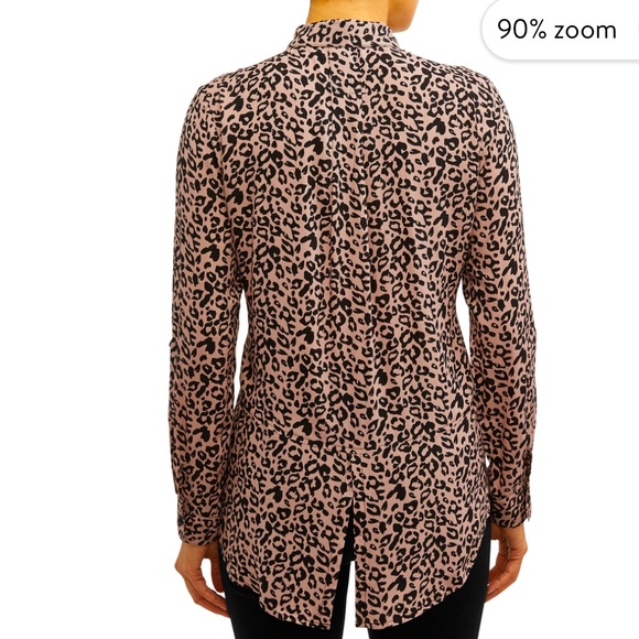 NWOT Alexander Jordan Women's Animal Print Split Back Button Down - Picture 2 of 7